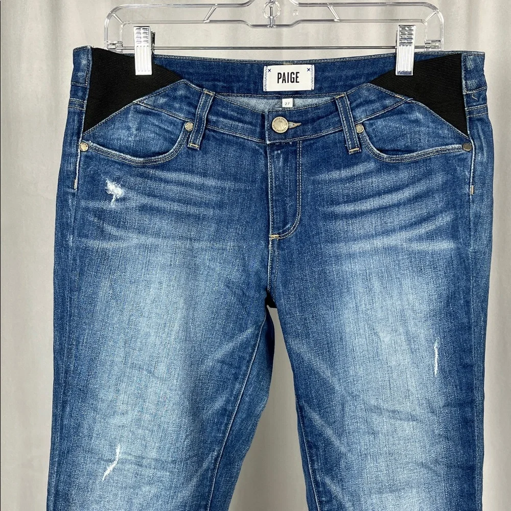 Paige Jimmy Jimmy Crop Maternity Jeans in Penelope. - Picture 4 of 9